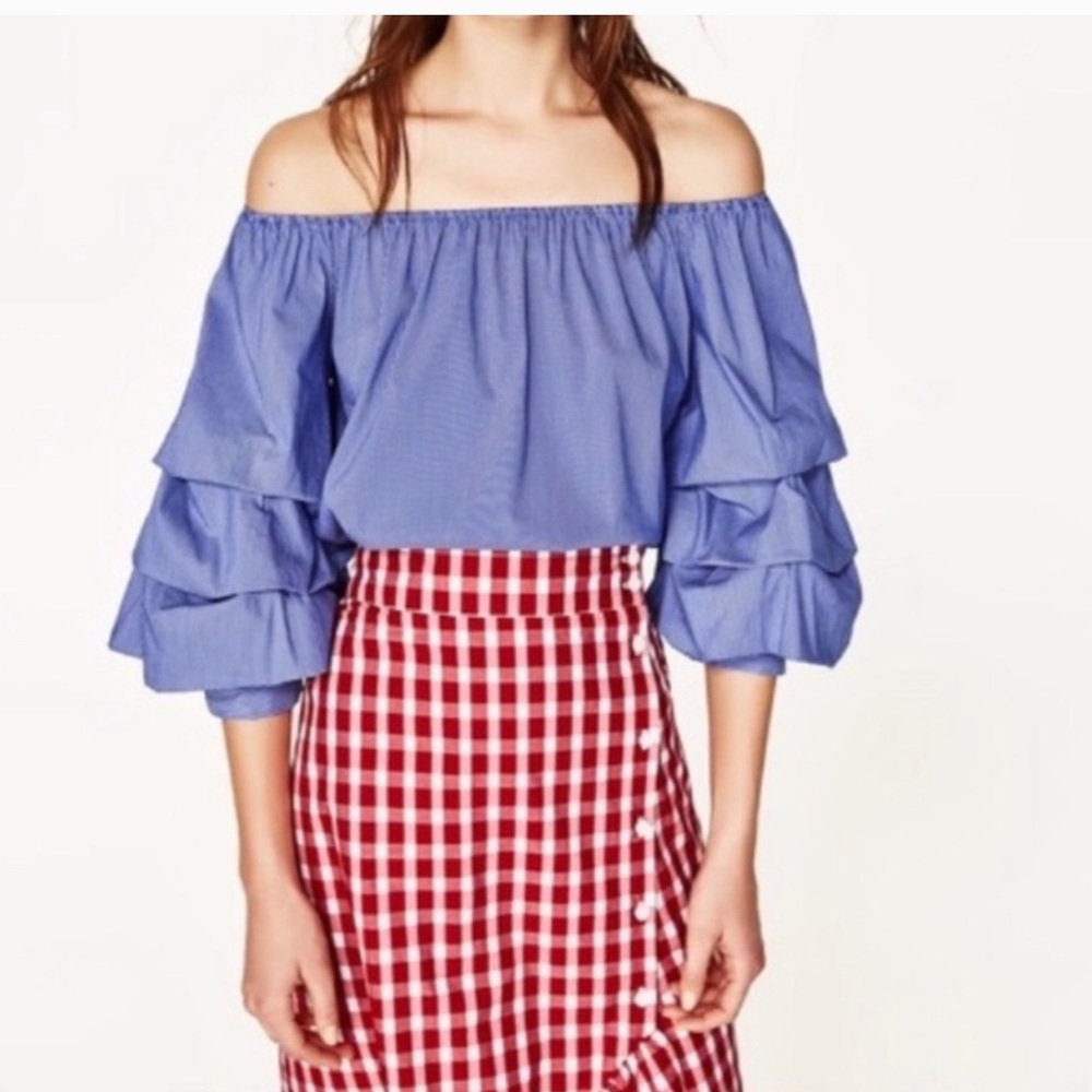 Zara off the shoulder top size small